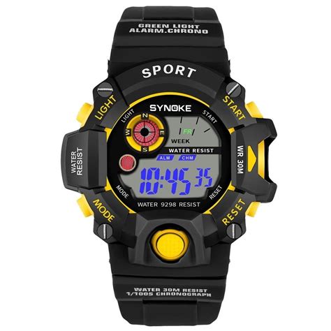 Multi Fun O De Homens SYNOKE Relgio Militar Sports Watch LED Digital