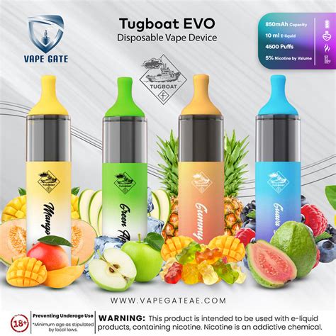 Tugboat Evo Disposable Vape Device 4500 Puffs 850mah Dubai And Abu Dhabi