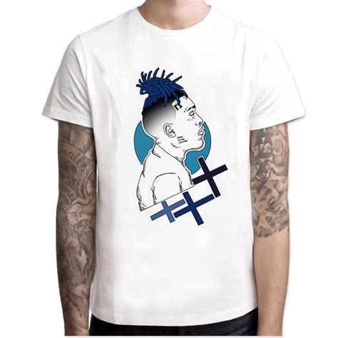 Xxxtentacion Tshirt Men Summer O Neck White Male T Shirt Casual White Print T Shirts Men Top