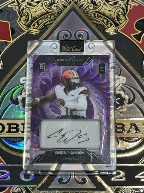 2025 Pro-Look Shedeur Sanders Auto Wild-Fractal 1/1 Purple Wild Card ...