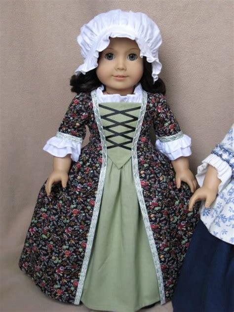 The Doll Wardrobe Dollies Dressmaker Colonial Gown 18 Inch Doll