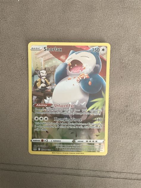 Pokémon TCG Snorlax Lost Origin Trainer Gallery TG10 TG30 Holo Ultra