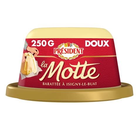 Beurre Doux PRESIDENT la motte de 250 g à Prix Carrefour