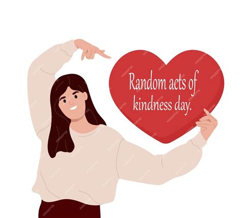 Premium Vector Random Acts Of Kindness Day February 17 Vector Kindness Day Poster Illustration