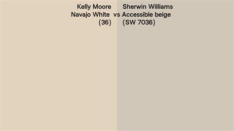 Kelly Moore Navajo White 36 Vs Sherwin Williams Accessible Beige SW