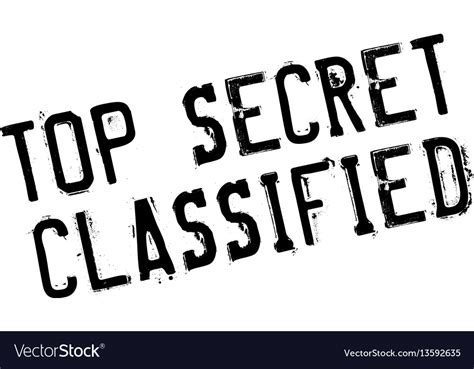 Top Secret Classified Rubber Stamp Royalty Free Vector Image