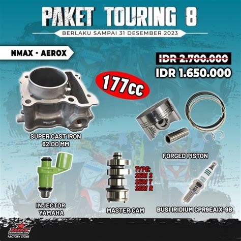 Jual Brt Paket Touring Nmax Aerox Blok Piston Master Cam Injector