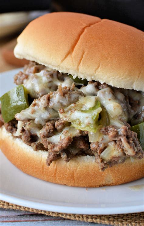 Sloppy Joe Philly Cheesesteak Ground Beef Philly Cheese Steak