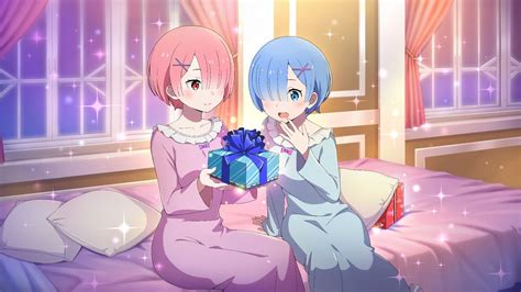 Safebooru 2girls D Bed Bedroom Blue Dress Blue Eyes Blue Hair Bow Box Closed Mouth Collarbone