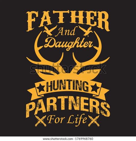 Father Daughter Hunting Partner Life Stock Vector Royalty Free