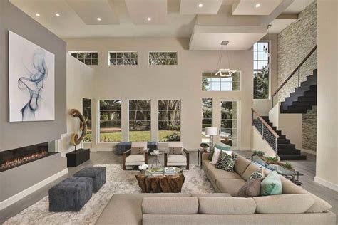 Trending Modern Florida Home Floor Plan Features White Brick And Stucco