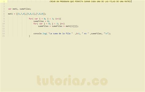 Arrays Javascript Suma De Filas Matriz Tutorias Co