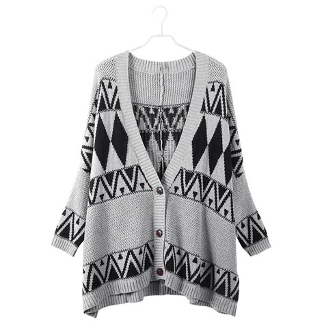 Lattice Knitted Loose Cardigan Jacket Women 2019 Autumn Spring Boho Sweater Cardigans Single