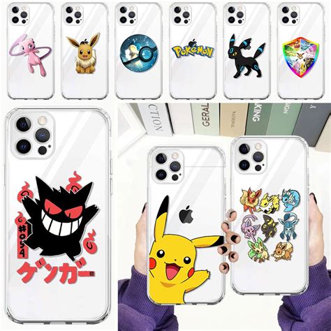 Bonita Funda de TPU de Pokémon para Apple iPhone 13 11 Pro Max 12