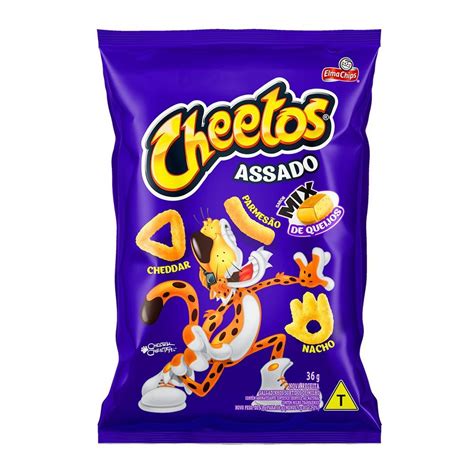 Salgadinhos De Milho Mix De Queijos Elma Chips Cheetos Pacote 131g Big Box Águas Claras