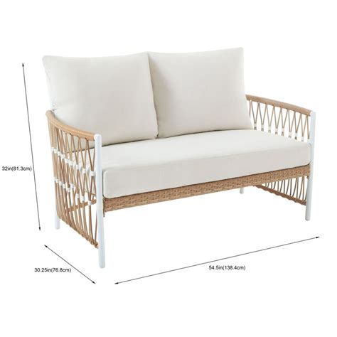 Better Homes Gardens Lilah Outdoor Wicker Loveseat White Walmart