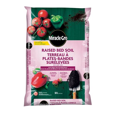 Miracle Gro Terre à Jardin Surélevée 50l Home Depot Canada