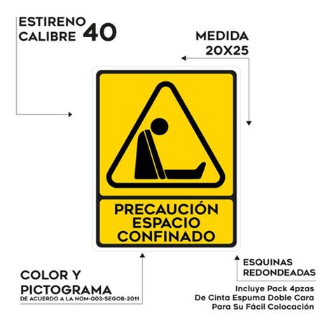 Se Alamiento Precaucion Espacio Confinado X Meses Sin Intereses