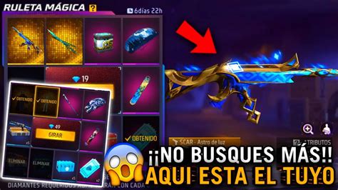 Cómo obtener la Scar Astro de Luz en la Ruleta Mágica de Free Fire 2024