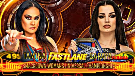 Wwe K Fastlane Tamina Vs Saraya Smackdown Womans Universal