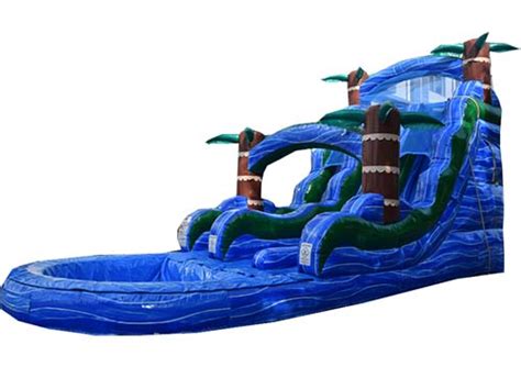 Ft Blue Crush Double Lane Slide Cherrys Party Rentals Llc