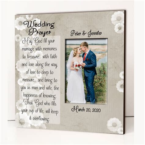 Personalized Wedding Picture Frame Wedding Prayer Christian Decor Wedding Date Wedding