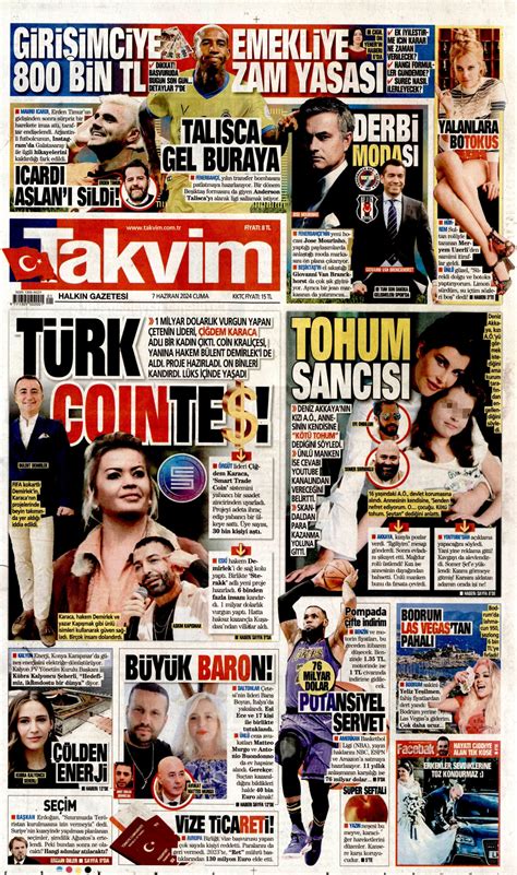 Takvim Gazetesi Takvim Man Et Oku Haberler Haziran