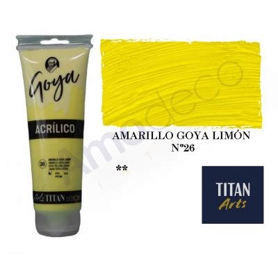 Acr Lico Goya Estudio Pintura Color Amarillo Goya Lim N N Titan Arts