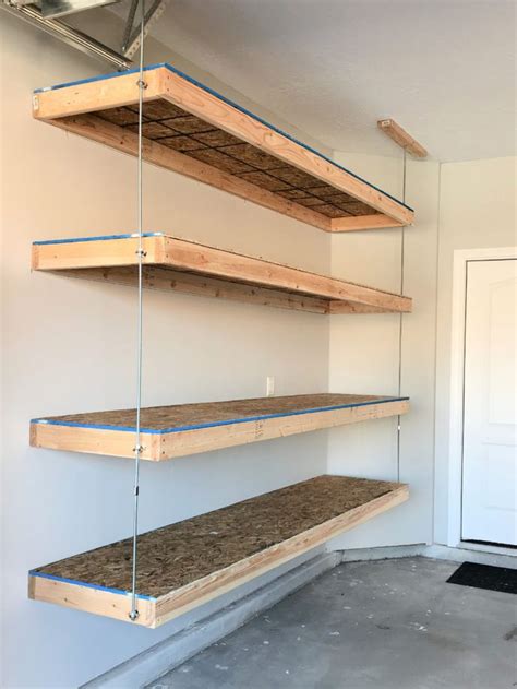 Suspended Garage Shelves Garage Shelf Hanging Garage Shelves Diy Garage Storage