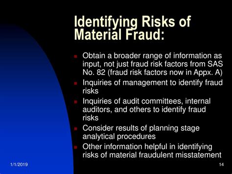 Sas No Consideration Of Fraud In A Financial Statement Audit Ppt