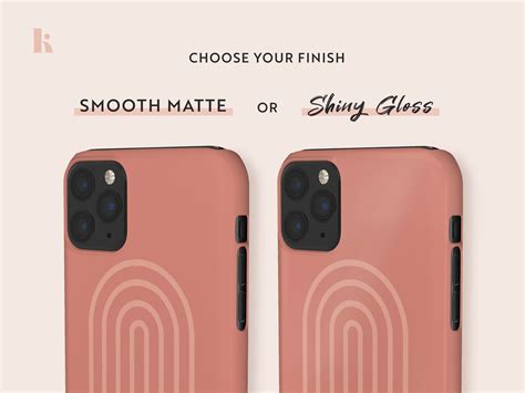 RAINBOW Hot Pink Phone Case Smooth Matte Or Shiny Gloss Etsy
