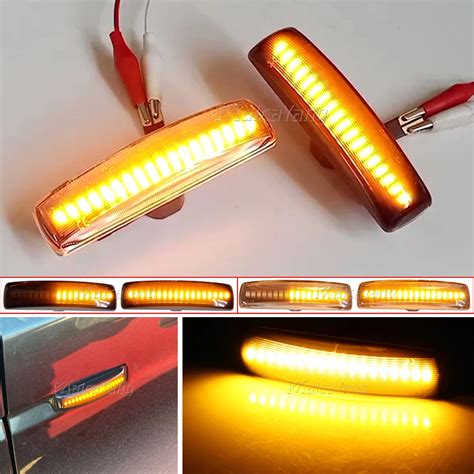 2x Led Flowing Turn Signal Light Blinker Side Marker Lamp For Land