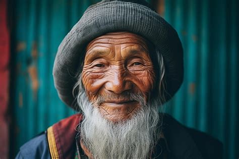 Premium Photo The Portrait Captures A Mature Mans Timeless Happiness Reminding Us That True