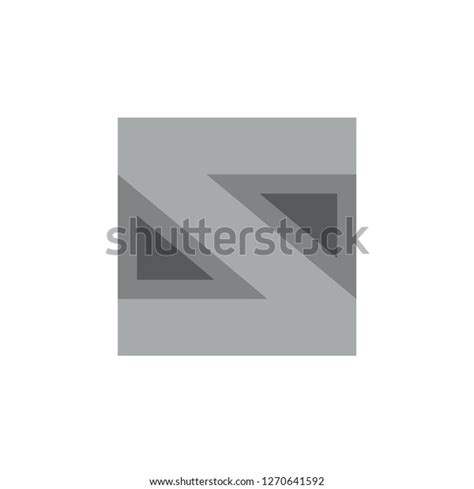 Letter S Square Geometric Triangles Logo Stock Vector Royalty Free