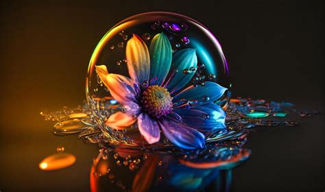 Premium Photo A Droplet Of Water On A Flower Petal Reflecting The