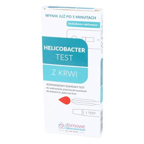 Helicobacter TEST jednorazowy test z krwi 1 sztuka opinie skład i