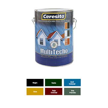 Pintura para techos multitecho Gris Petroleo 1 Galón Ceresita Weitzler