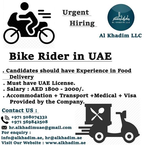 Bike Rider Jobs In Dubai En