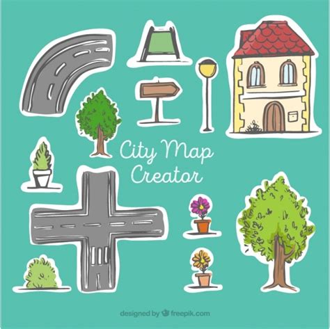 Free Vector | Flat city map creator