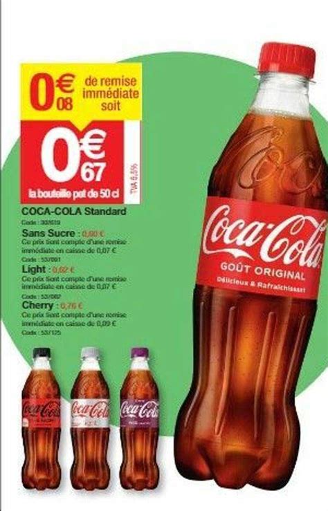 Offre Coca Cola Standard Sans Sucres Light Cherry Chez Promocash