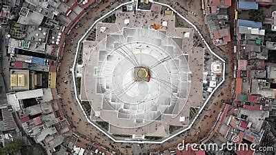 Nepal, Kathmandu. Boudhanath Stupa. Aerial Footage Stock Video - Video ...