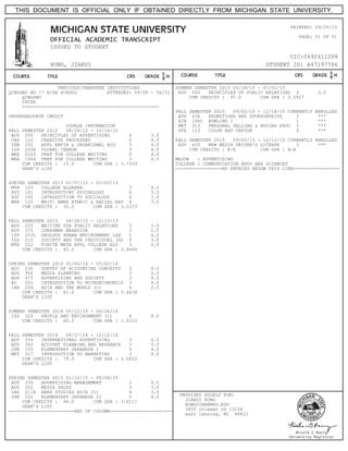 Officialtranscript Pdf