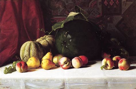 Reproductions De Qualité Musée Still Life with Melons Pears and Apples