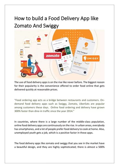 Ppt How To Build A Food Delivery App Like Zomato And Swiggy