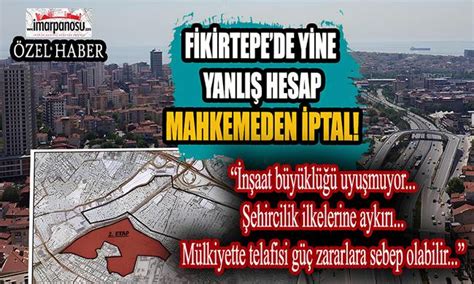 Fikirtepeye Iptal şoku İmar Panosu