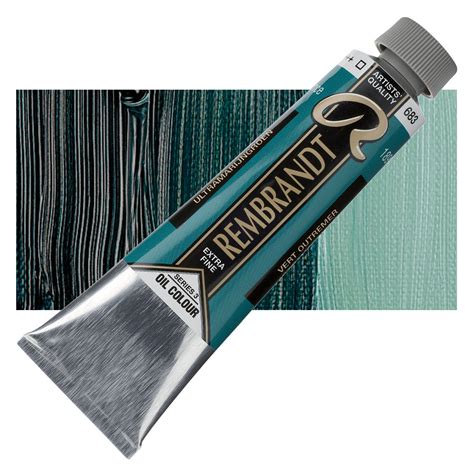 Rembrandt Artists Oil Color Ultramarine Green Ml Tube Blick