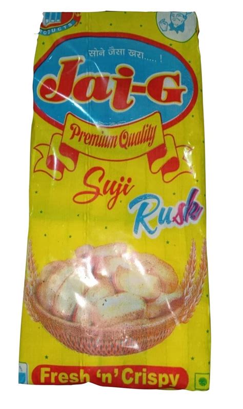 G Jai G Premium Quality Suji Rusk Packaging Type Packet At Rs