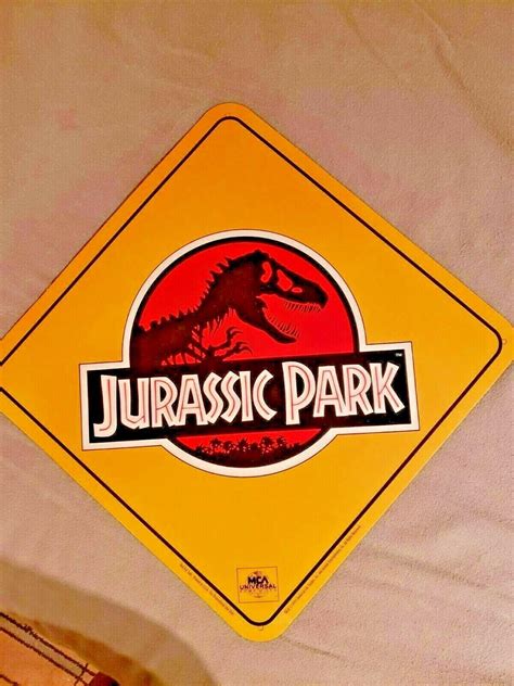 Jurassic Park Warning Sign With Velociraptor Danger On The Back Side 3715207717