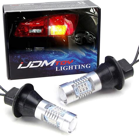 Ijdmtoy No Hyper Flash Amber Yellow T W Cree Led Bulb Kit For