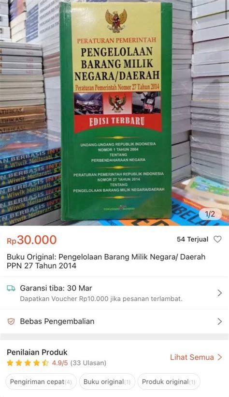 Pengelolaan Barang Milik Negara Daerah Buku And Alat Tulis Buku Di Carousell